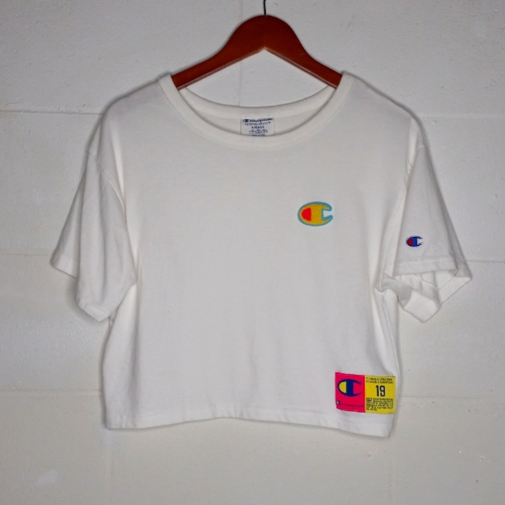 Champion Reverse Weave cropped top t-shirt women's shirt size small